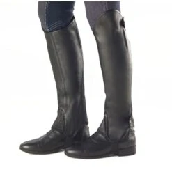 Ovation Precise Fit Full Grain Half Chaps - Black