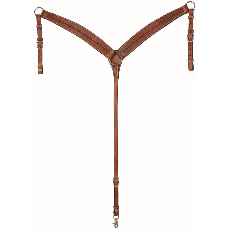 Western Rawhide Country Legend Barb Wire Breastcollar - Chestnut 3 Western Rawhide Country Legend Barb Wire Breastcollar - Chestnut
