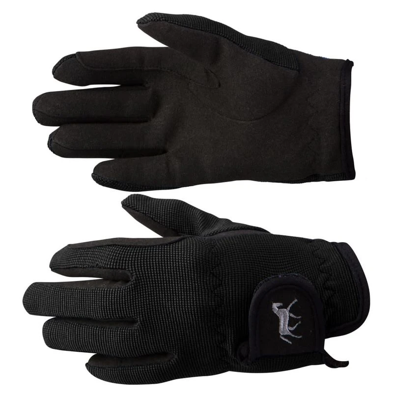 Horze Kids' Stretch Gloves - Black 3 Horze Kids' Stretch Gloves - Black