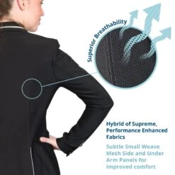 Ovation Women's Elegance Hybrid Euro Show Coat - Black -Equestrian Supplies Sale 393851 800 800