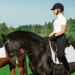 Irideon Women's Ciara Short Sleeve IceFil Show Shirt - White/Energy Blue