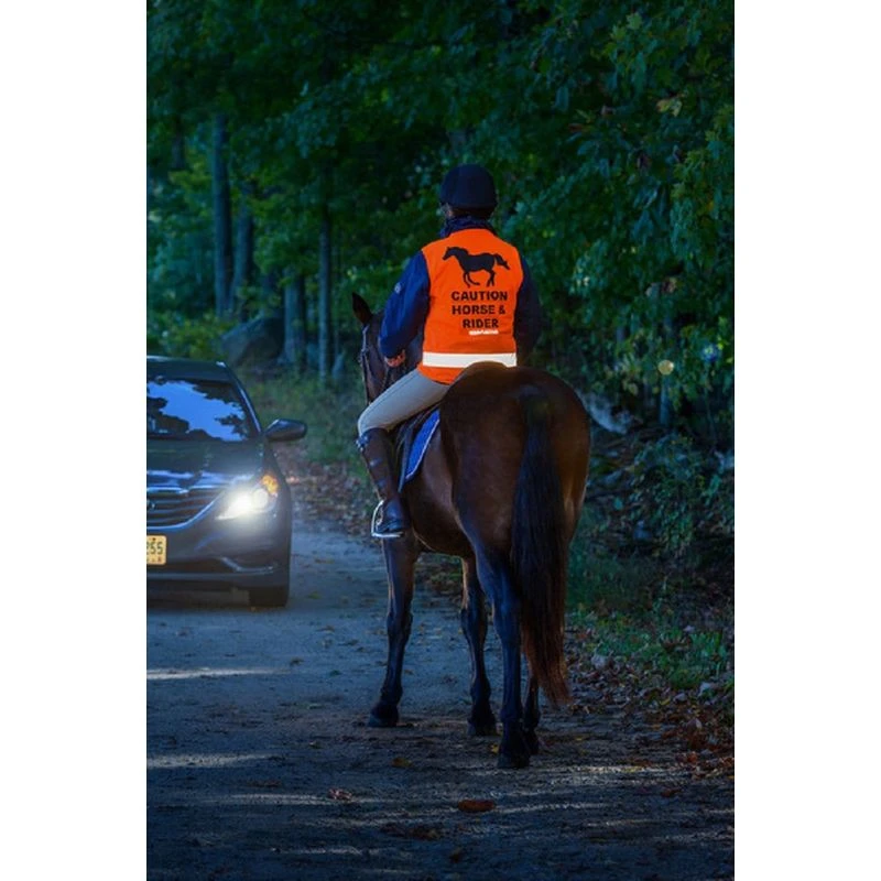 Shires Equi-Flector Safety Vest - Orange 3 Shires Equi-Flector Safety Vest - Orange - Image 2