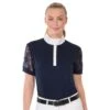 Ovation Women's Elegance Lace Show Shirt - Navy