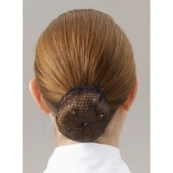 Showquest Bun Net - Swarovski Black Crystals