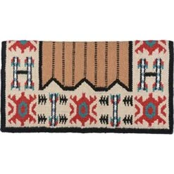 Western Rawhide Country Legend Bridge New Zealand Wool Standard Show Blanket - Tan/Black/Beige