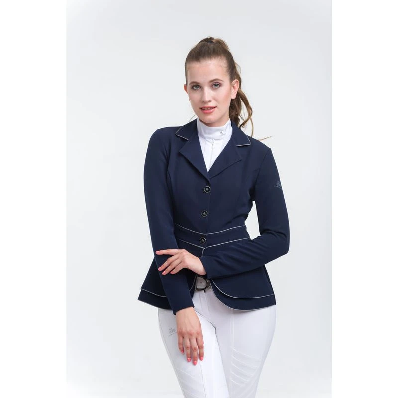 Cavalliera Women's Venice Show Jacket - Navy Blue/Grey 3 Cavalliera Women's Venice Show Jacket - Navy Blue/Grey