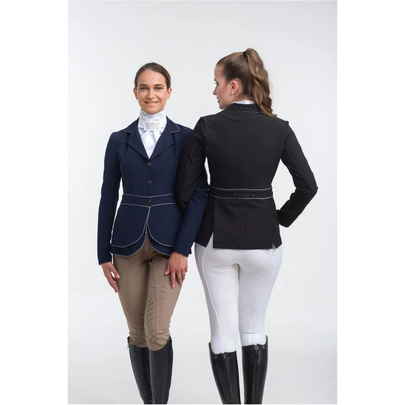 Cavalliera Women's Venice Show Jacket - Navy Blue/Grey 6 Cavalliera Women's Venice Show Jacket - Navy Blue/Grey - Image 4