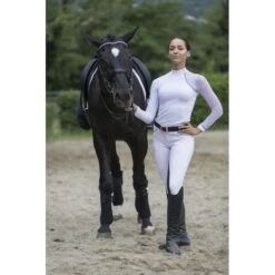 Cavalliera Women's Modern Dame Long Sleeve Show Shirt - White/White/Navy Blue -Equestrian Supplies Sale 456836 800 800