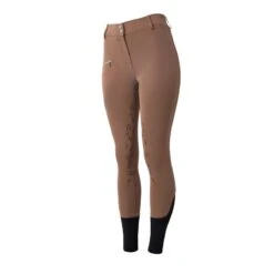 Horze Women's High Waist Bit Print Silicone Full Seat Breeches - Brown -Equestrian Supplies Sale 475968 800 800