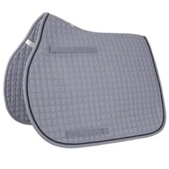 Passport 1" Quilt Square AP Saddle Pad - Silver/Black