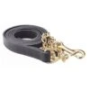 Perri's 1" Leather Lead W/Chain - Black/Brass 2 Perri's 1" Leather Lead W/Chain - Black/Brass -Equestrian Supplies Sale 500286 800 800