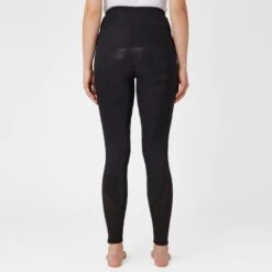 Horze Women's Danica High Waist Tights With Mesh Insert - Black 10 Horze Women's Danica High Waist Tights With Mesh Insert - Black -Equestrian Supplies Sale 548186 800 800
