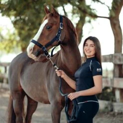 B Vertigo Kids' Adara Cool Tech Training Shirt - Dark Navy -Equestrian Supplies Sale 548564 800 800