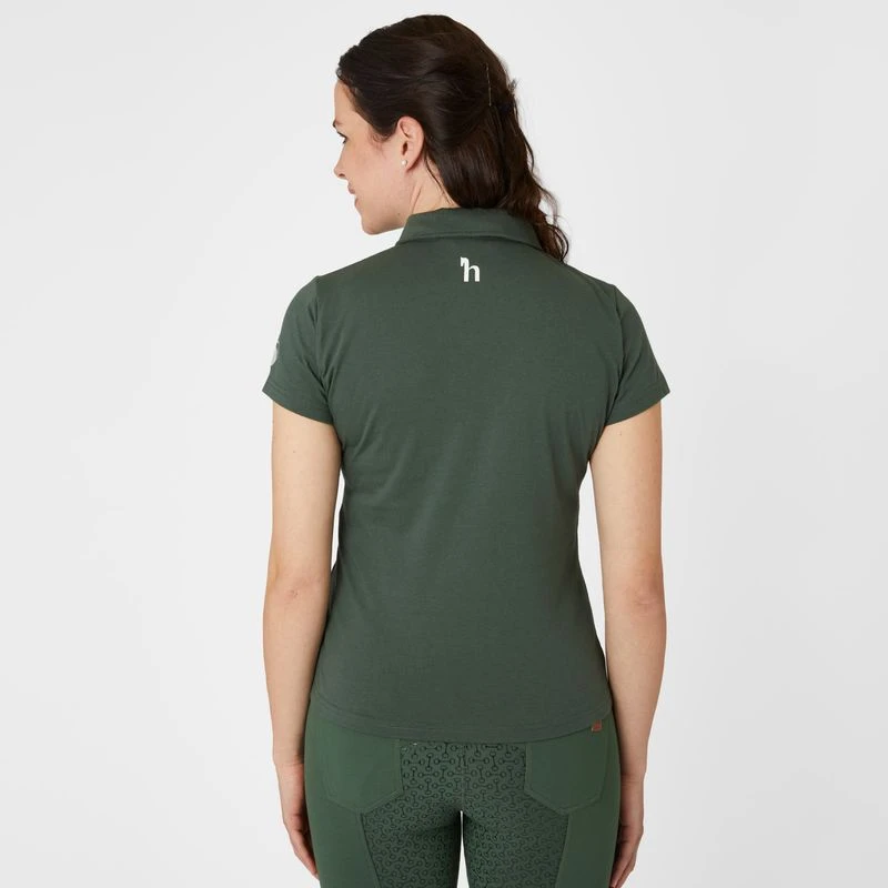 Horze Women's Jessie Polo Shirt - Cilantro Green 5 Horze Women's Jessie Polo Shirt - Cilantro Green - Image 3