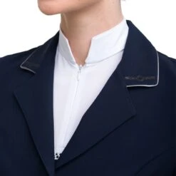 Cavalliera Women's Prima Show Jacket - Navy Blue/Grey -Equestrian Supplies Sale 558615 800 800