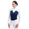 Cavalliera Women's POP Long Sleeve Show Shirt - White/Navy Blue -Equestrian Supplies Sale 559232 800 800