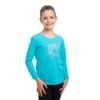 Cavalliera Kids' Jumping Star Long Sleeve Cotton Top - Turquoise -Equestrian Supplies Sale 559294 800 800