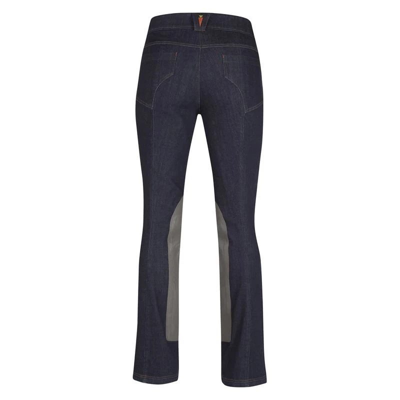 Kerrits Women's Stretch Denim Extended Patch Bootcut Breeches - Classic Dark Blue 4 Kerrits Women's Stretch Denim Extended Patch Bootcut Breeches - Classic Dark Blue - Image 2