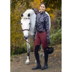 Kerrits Women's Sit Tight Wind Pro Knee Patch Tights - Mahogany -Equestrian Supplies Sale 575557 800 800