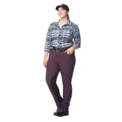 Kerrits Women's Dynamic Extended Knee Patch Bootcut Tights - Raisin -Equestrian Supplies Sale 578519 800 800