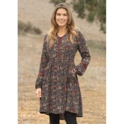 EQL Women's Ecovero Boheme Tunic Dress - Cinnabar Enchanted Garden -Equestrian Supplies Sale 582304 800 800