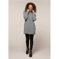 EQL Women's Weekender Fleece Hoodie Dress - Heather Grey -Equestrian Supplies Sale 582454 800 800