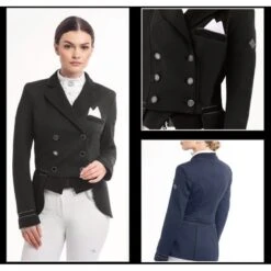 Fair Play Women's Elizabeth Comfimesh Short Tail Coat - Navy -Equestrian Supplies Sale 592801 800 800