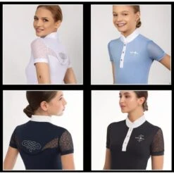 Fair Play Women's Cecile Short Sleeve Competition Shirt - White -Equestrian Supplies Sale 595014 800 800