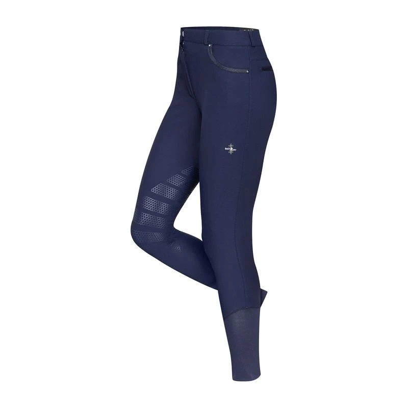 Fair Play Women's Jill 2.0 Knee Patch Breeches - Navy 3 Fair Play Women's Jill 2.0 Knee Patch Breeches - Navy