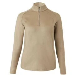 Horze Women's Linnea Training Shirt - Shiitake Beige