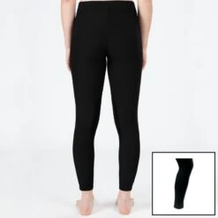 Irideon Women's Powerstretch Knee Patch Breeches W/Sock - Black
