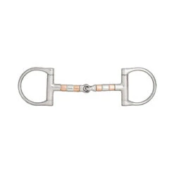 Horze Copper Roller D-Ring Snaffle Bit