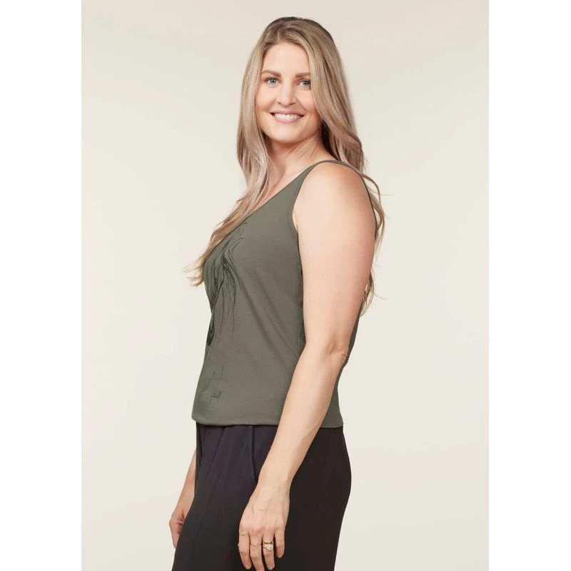 EQL Women's Graceful Horse Tank - Caper 5 EQL Women's Graceful Horse Tank - Caper - Image 3