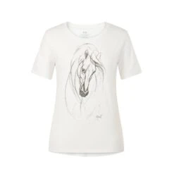 EQL Women's Graceful Horse T-Shirt - Soft White