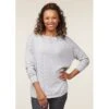 EQL Women's Chevron Pointelle Sweater - Heather Grey -Equestrian Supplies Sale 669730 800 800