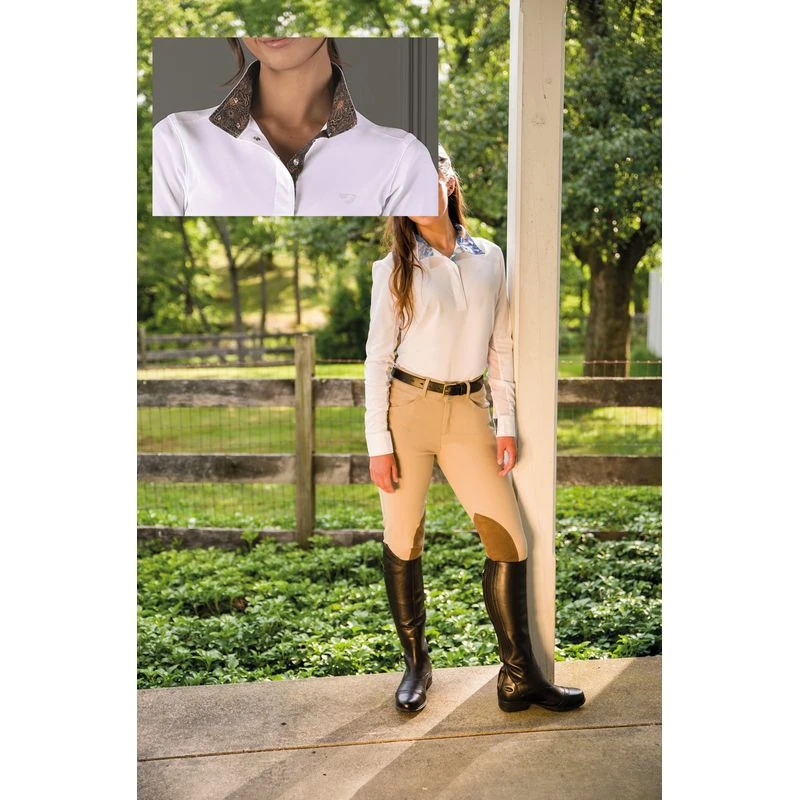 Shires Aubrion Women's Equestrian Style Shirt - Floral 4 Shires Aubrion Women's Equestrian Style Shirt - Floral - Image 2