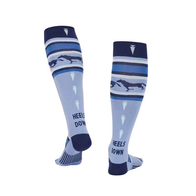 Kerrits Kids' Heels Down Wool Socks - True Blue/Ink 3 Kerrits Kids' Heels Down Wool Socks - True Blue/Ink