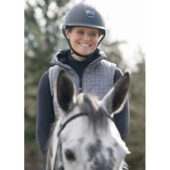 Kerrits Women's Full Motion Quilted Vest - Peppercorn Herringbone Plaid -Equestrian Supplies Sale 683393 800 800