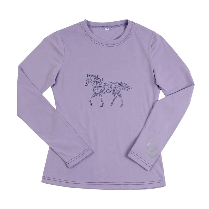 Equistar Kids' Long Sleeve Graphic Tee - Violet 3 Equistar Kids' Long Sleeve Graphic Tee - Violet