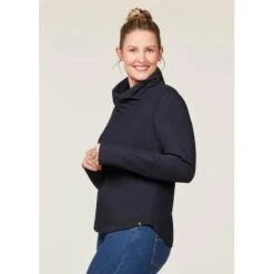 EQL Women's Weekender Wrap Neck Top - Black -Equestrian Supplies Sale 687829 800 800
