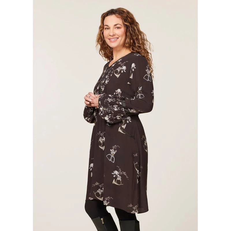 EQL Women's Gwenyth Ecovero Tunic Dress - Java Hunt Field Floral 5 EQL Women's Gwenyth Ecovero Tunic Dress - Java Hunt Field Floral - Image 3