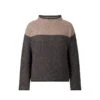 EQL Women's Funnel Neck Herringbone Sweater - Truffle
