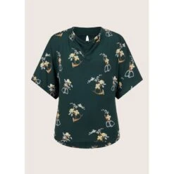 EQL Women's Lexi Cowl Neck Dolman Shirt - Ivy Hunt Field Floral