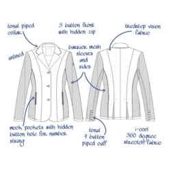 Tredstep Women's Solo Airlite Competition Coat - Navy -Equestrian Supplies Sale 703774 800 800