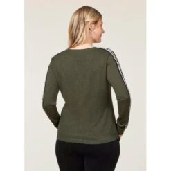 EQL Women's Snaffle Stripe Sweater - Hunter/Navy -Equestrian Supplies Sale 711437 800 800